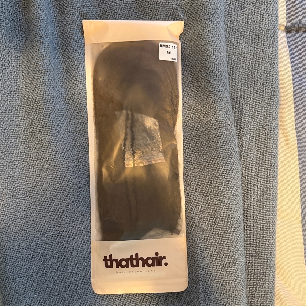 Thathair Halo 18 inch medium brown straight Hair Extensions